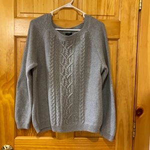 Talbots- Crew neck cable knit sweater